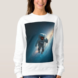 Sweatshirt mit Grafik der Galaxie der Astronautinn