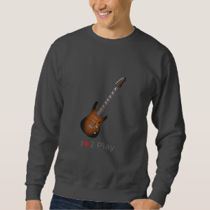 Sweatshirt mit Illustration einer E-Gitarre