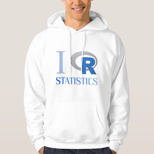 Sweatshirt mit Kapuze von I love R Statistics (Vorderseite)