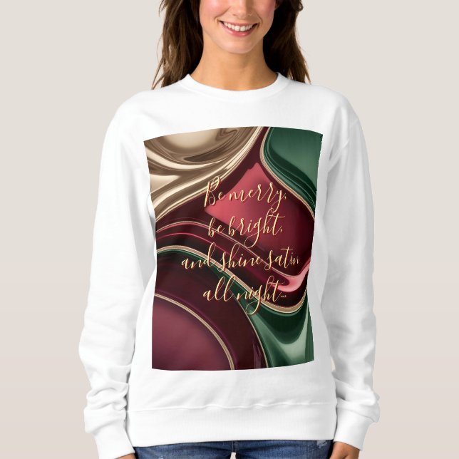 Sweatshirt mit stilvollem abstraktem Grafikdruck (Vorderseite)