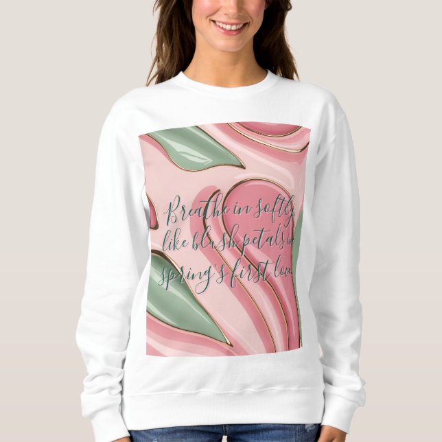 Sweatshirt mit stilvollem abstraktem Grafikdruck (Vorderseite)