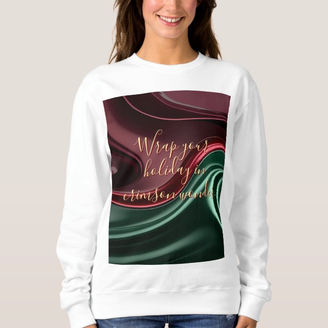Sweatshirt mit stilvollem abstraktem Grafikdruck (Vorderseite)