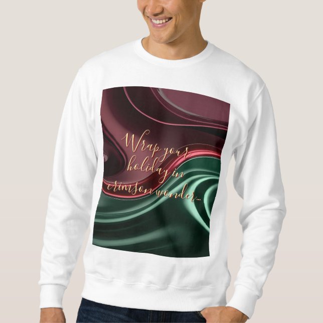 Sweatshirt mit stilvollem abstraktem Grafikdruck (Vorderseite)