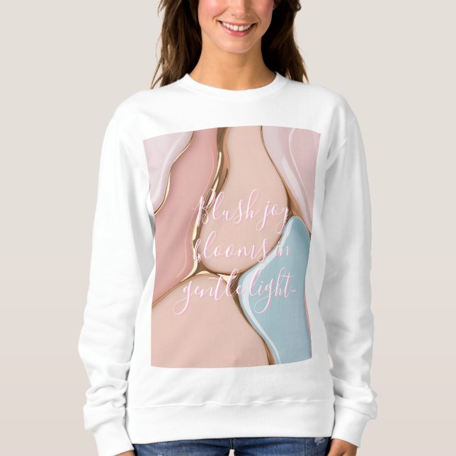 Sweatshirt mit stilvollem abstraktem Grafikdruck (Vorderseite)