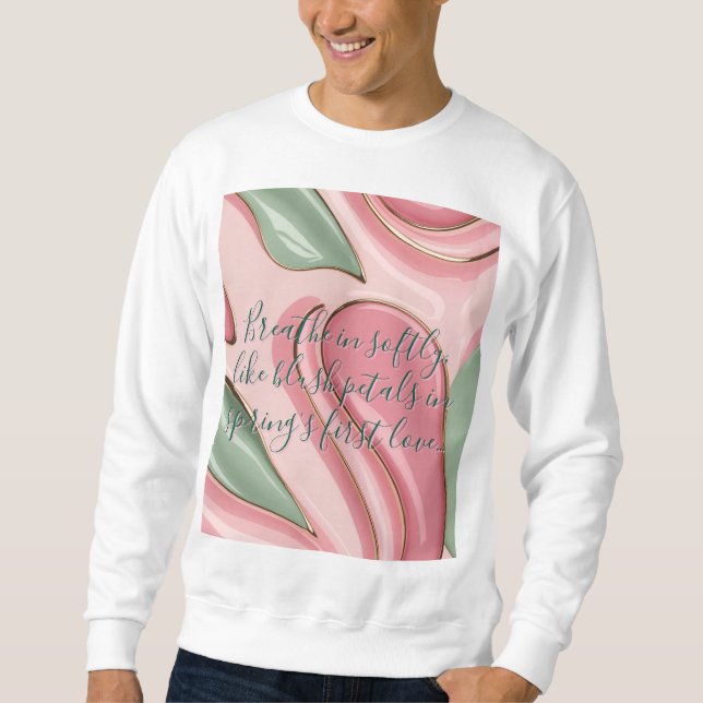 Sweatshirt mit stilvollem abstraktem Grafikdruck (Vorderseite)