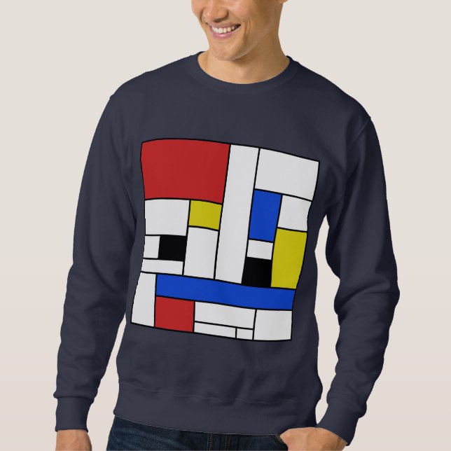 Sweatshirt Mondrian Linien-Männer (Vorderseite)