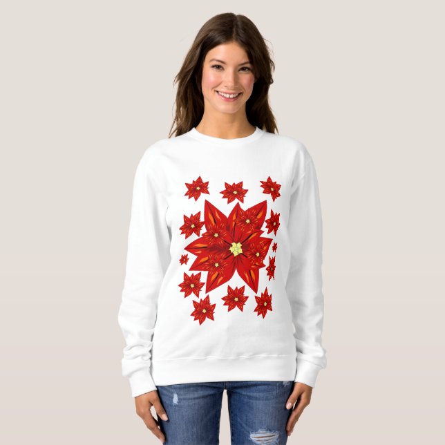 Sweatshirt Poinsettia (Vorne ganz)