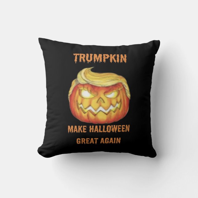 Sweatshirt, Trumpkin, Halloween Classic Kissen (Vorderseite)