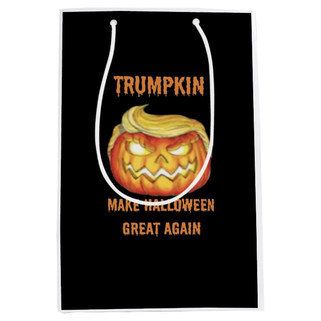 Sweatshirt, Trumpkin, Halloween Classic Mittlere Geschenktüte (Vorderseite)