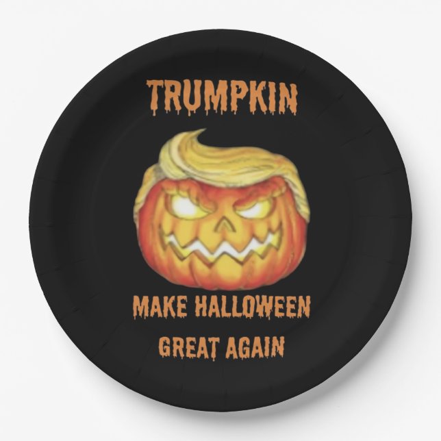 Sweatshirt, Trumpkin, Halloween Classic Pappteller (Vorderseite)
