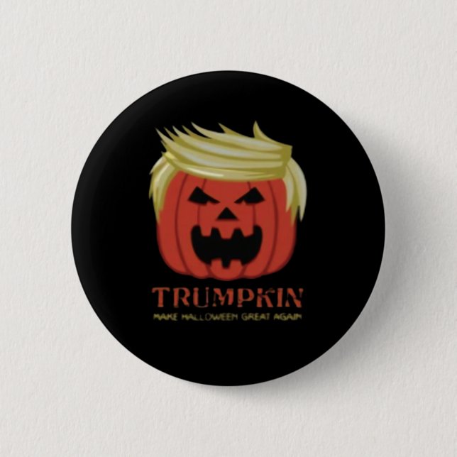 Sweatshirt, Trumpkin, Halloween Merch Button (Vorderseite)