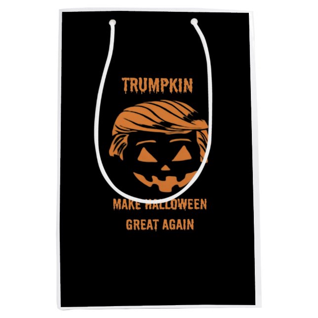Sweatshirt, Trumpkin, Halloween Merch Classic Mittlere Geschenktüte (Vorderseite)