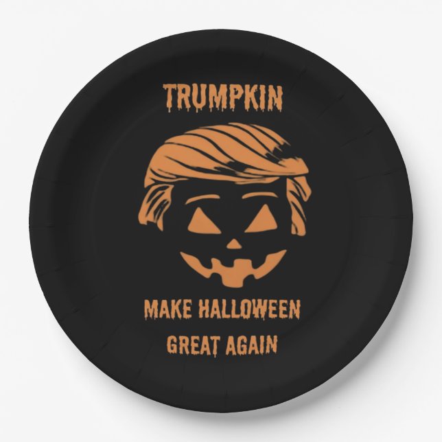 Sweatshirt, Trumpkin, Halloween Merch Classic Pappteller (Vorderseite)