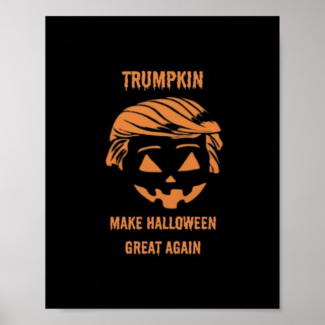 Sweatshirt, Trumpkin, Halloween Merch Classic Poster (Vorne)