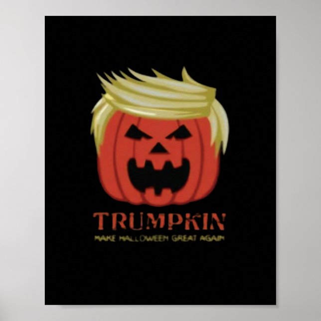 Sweatshirt, Trumpkin, Halloween Merch Poster (Vorne)