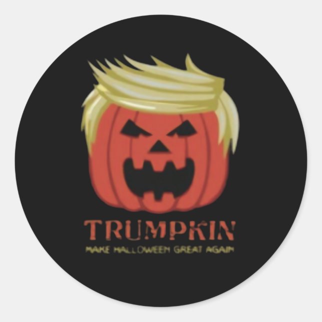 Sweatshirt, Trumpkin, Halloween Merch Runder Aufkleber (Vorderseite)
