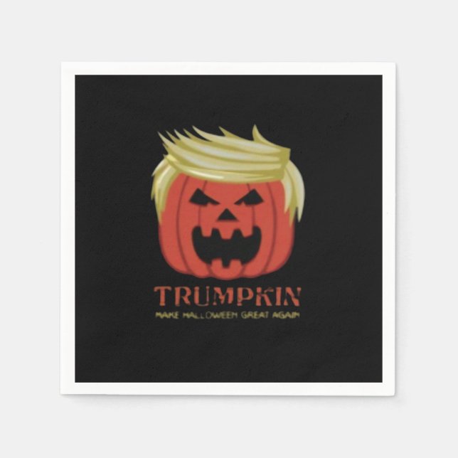 Sweatshirt, Trumpkin, Halloween Merch Serviette (Vorderseite)