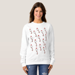 Sweatshirt Vintag Chicks Candycane des Weihnachtsm