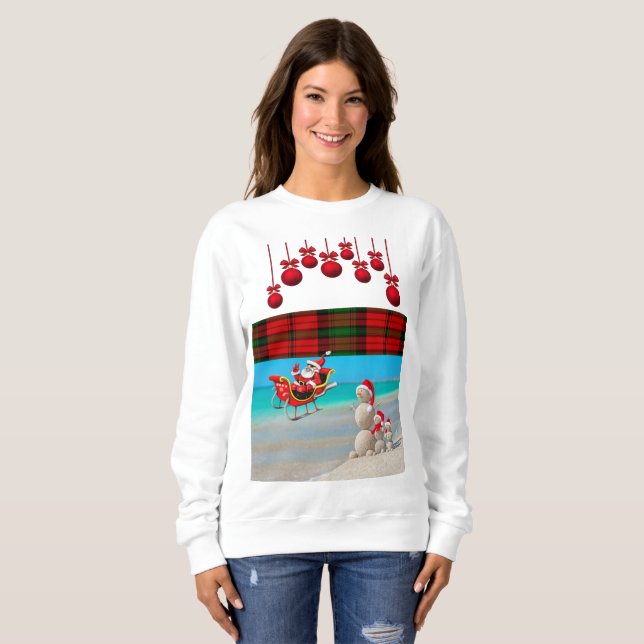 Sweatshirt Vintag Santa Beach Bum (Vorne ganz)