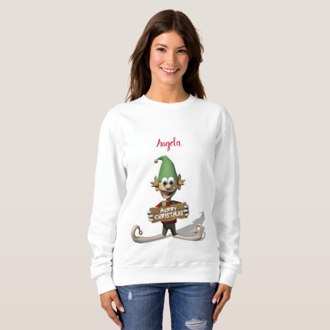 Sweatshirt Vintag Santa Elf (Vorne ganz)