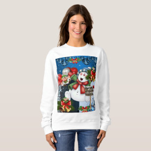 Sweatshirt Vintag Snowman Elf