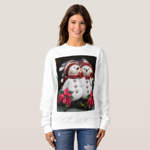 Sweatshirt Vintage Weihnachtsmann Schneemann