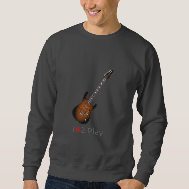 Sweatshirt zur Illustration einer elektrischen Git (Vorderseite)