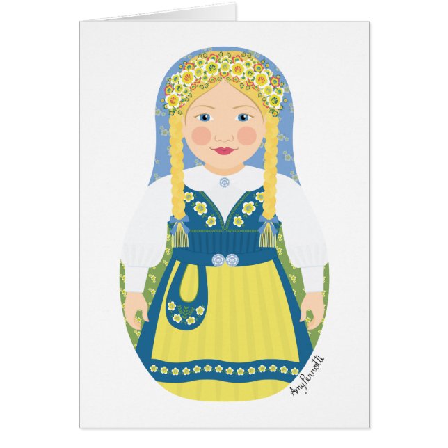 Swede Matryoshka Card (Vorne)