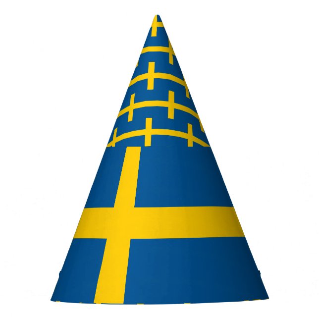 Sweden Flag Partyhütchen (Vorderseite)