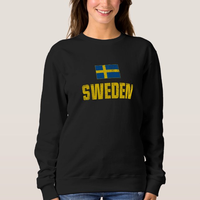 Sweden Flag Swedish Sverige Svenska Stockholm Nors Sweatshirt (Vorderseite)