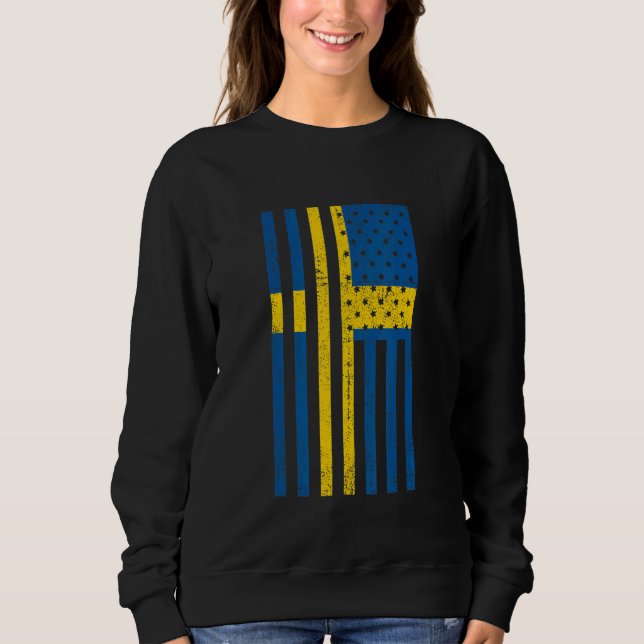 Sweden Flag USA   Swedish Sverige Svenska Stockhol Sweatshirt (Vorderseite)