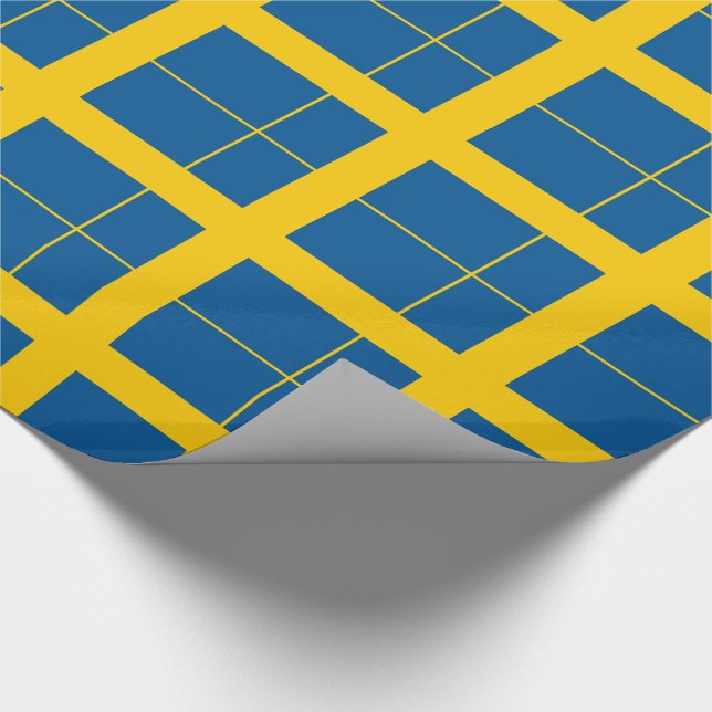 Sweden Flag Wrapping Paper Geschenkpapier (Ecke)
