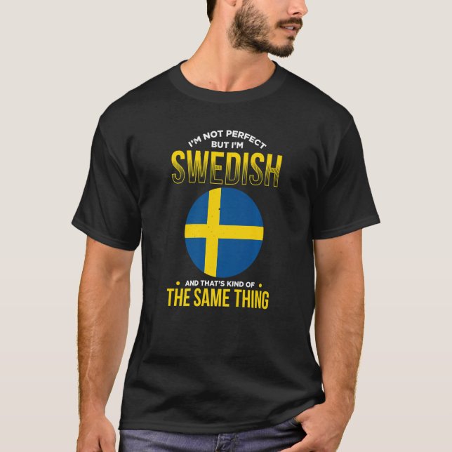 Sweden For Proud Swedes Swedish Flag Sverige Scand T-Shirt (Vorderseite)