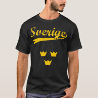 Sweden, Sverige, 3, crowns and text