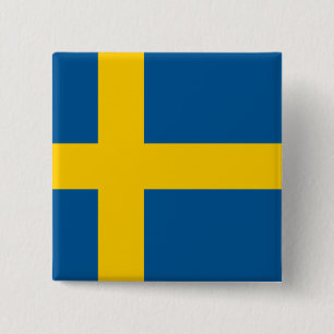 Sweden (Swedish) Flag Button