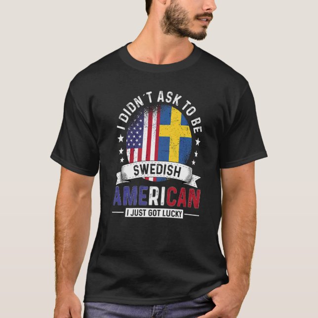 Swedish American Countries Flags Pride Country Swe T-Shirt (Vorderseite)