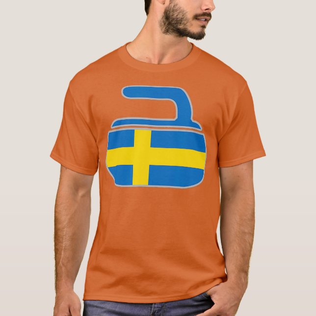 Swedish Curling Sweden Flag Curl Stone Classic T-Shirt (Vorderseite)