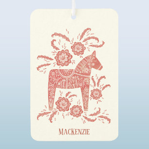 Swedish Dala Horse Personalisiert Red Autolufterfrischer