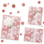 Swedish Dala Horse Red and White Folk Art Geschenkpapier Set<br><div class="desc">Traditional Swedish Dalecarlian Dala Horse folk art in red and white.</div>