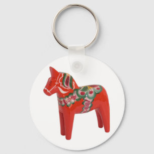 Swedish Dala Horse Scandinavian Schlüsselanhänger