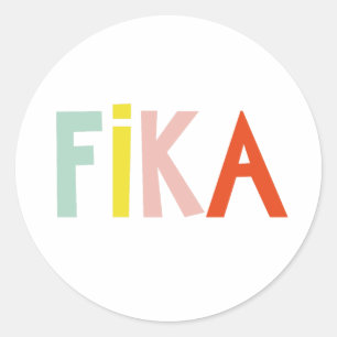 Swedish Fika Colors Runder Aufkleber