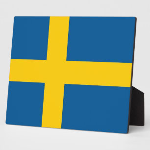 Swedish Flag Plaque Fotoplatte
