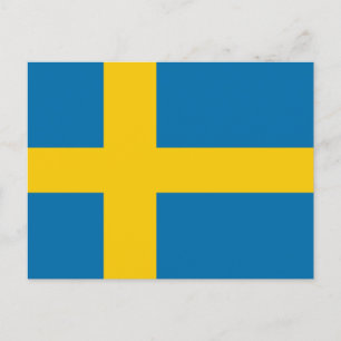 Swedish Flag Postkarte