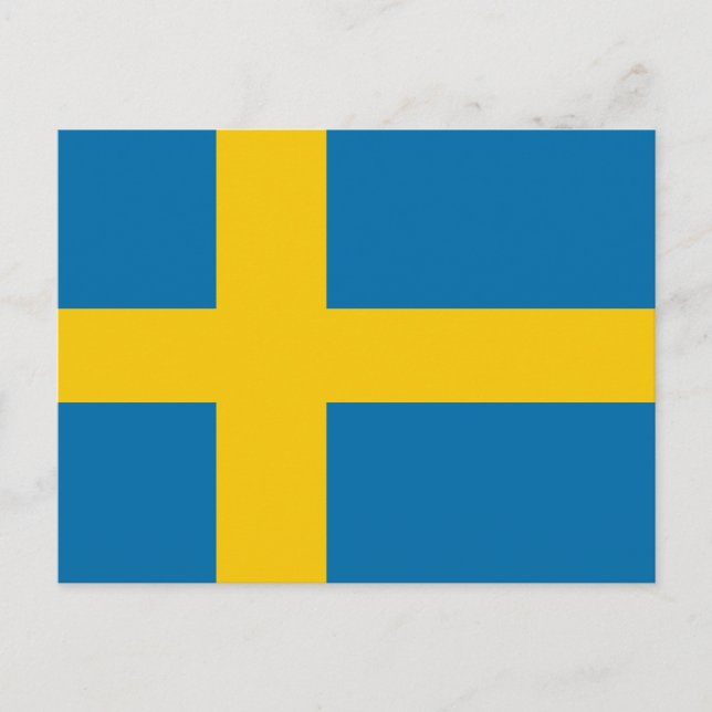 Swedish Flag Postkarte (Vorderseite)