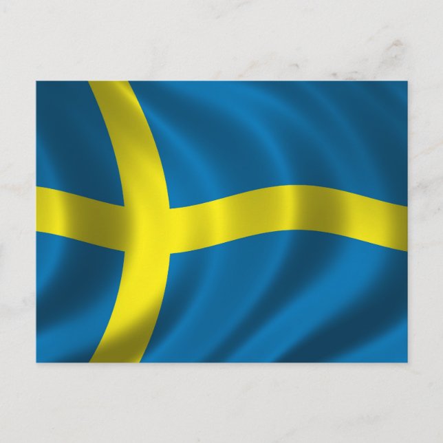 Swedish Flag Postkarte (Vorderseite)