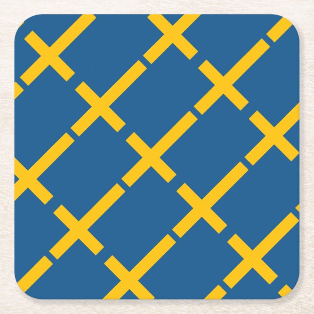Swedish Flag Rechteckiger Pappuntersetzer (Vorderseite)