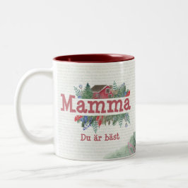 Swedish Mamma Jag älskar dig Two-Tone Coffee Tasse