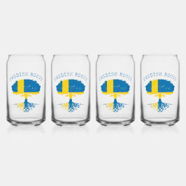 Swedish Roots Flag Can Glass Set Dosenglas