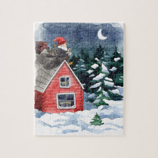 Swedish Tomten Christmas Porridge Watercolor Puzzle