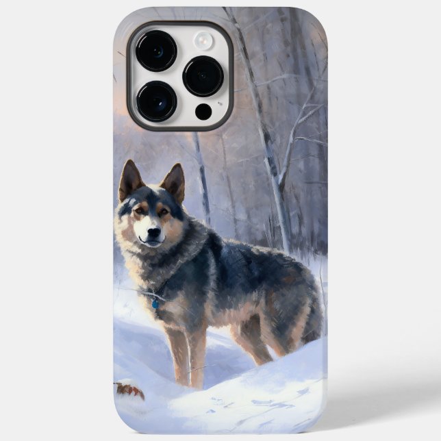 Swedish Vallhund Let It Snow Christmas Case-Mate iPhone Hülle (Rückseite)